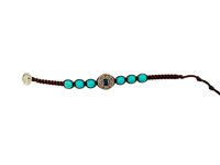 Bracciale Tamashii Ruota della Preghiera in Turchese BHS339-7S - BHS339-7S